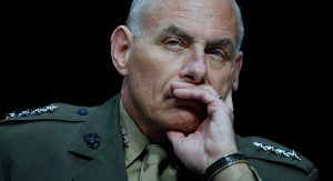 FILE - In this March 19, 2013, file photo, US Marine Gen. John F. Kelly, commander, U.S. Southern Command listens while testifying on Capitol Hill in Washington, before the Senate Armed Services Committee. Kelly told the AP in June, 2015, that Perus airborne smuggling is not a priority for him because less than 10 percent of the cocaine seized in the United States comes from Peru, by DEA measure. The drugs that are going to the United States, in my opinion, are the most important I can track, Kelly said. (AP Photo/Molly Riley, File)
